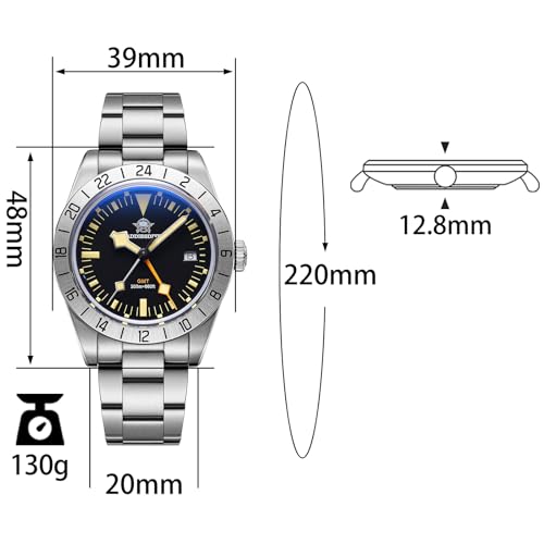 Montre à quartz pour homme ADDIESDIVE AD2036 cadran noir élégant style décontracté - 2