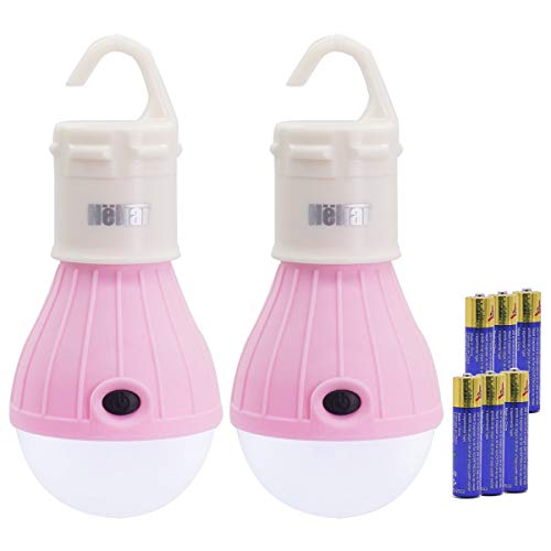 Heliar Lanterns Battery Powered Led Camping Lights with Hook for Easy Hanging - Portable and Lightweight Tent Light for Kids Lantern with Adjustable Brightness - 2 Packs, 6 AAA Battery Included
