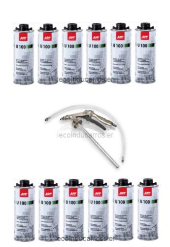 APP Carton de 12 Anti-gravillons Noir U100 + Pistolet à blackson