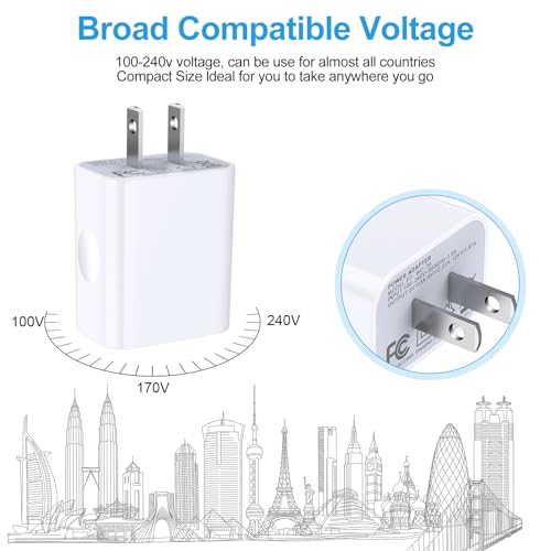 Image of [2-Pack] 20W for Samsung Fast Charging Block USB C Power Adapter Android Wall Plug Brick Type C Block for Galaxy A57 A37 5G /A36 /A15 /A56 /A55 /A35 /A14 5G / A54 /A25 /A23 /A13 /A53 /S26 Ultra /S26 /S25,iPhone 17e