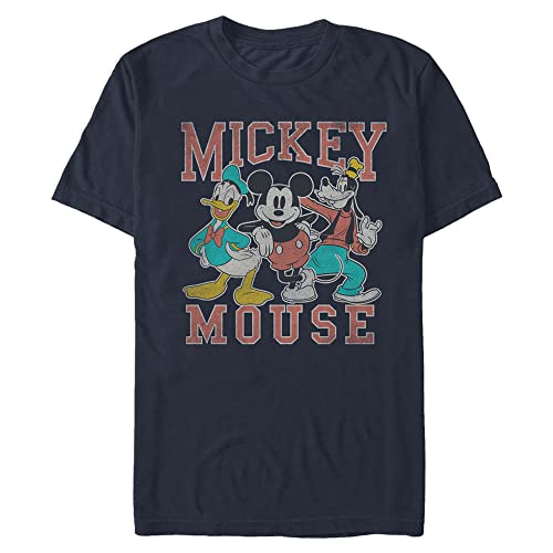 T-shirt Mickey Disney bleu marine en taille XS à col rond et manches courtes