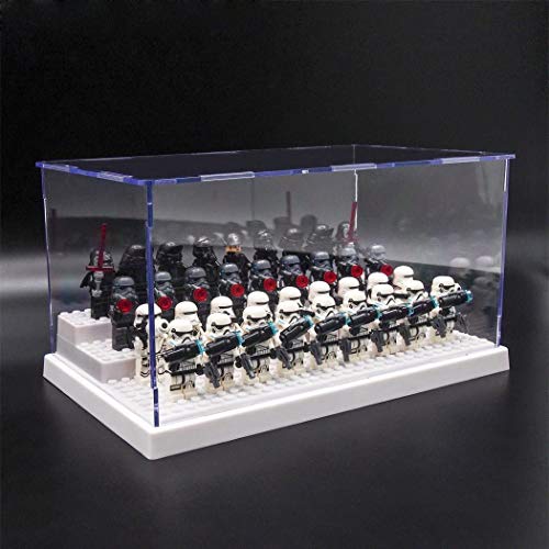 Tingacraft - Vitrina de Acrílico 240 x 140 x 120 mm para Minifiguras (Blanco)