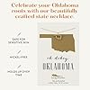 Lucky Feather Oklahoma Shaped State Necklace, 14K Gold-Dipped Pendant on Adjustable 16”-18” Chain #3