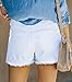 ZOLUCKY Shorts for Women Denim High Rise Shorts Distressed Frayed Raw Hem Casual White Shorts for Summer White L