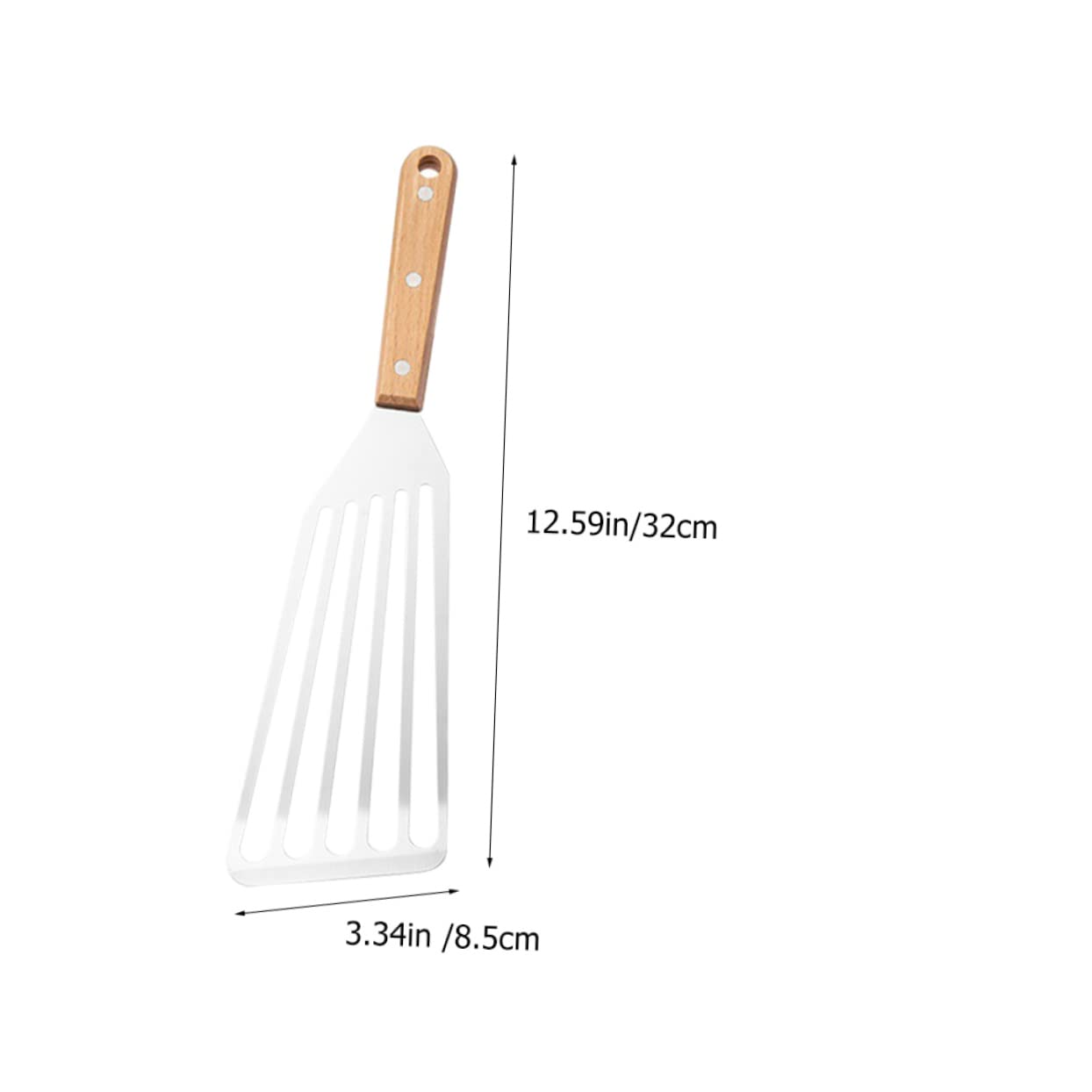 Garneck Stainless Steel Fish Spatula Large Multi-functional Steak Flipper Spatula Kitchen Use Wear-resistant Cook Supply