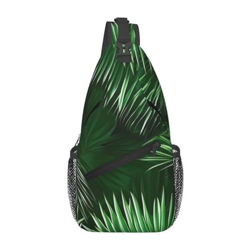 Morrales Crossbody Estampado hojas tropicales Unisex