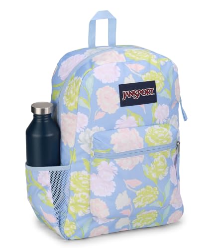 Image of JanSport Cross Town Backpack 17 inch x 12.5 inch x 6 inch - Simple Bag for Everyone with 1 Main Compartment, Front Utility Pocket - Premium Class Accessories - Autumn Tapestry Hydrangea