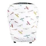 Baby Car Seat Cover Canopy and Nursing Cover Multi-Use Stretchy 5 in 1 Gift'Ace' by Copper Pearl