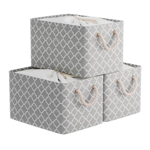 OUTBROS Foldable Fabric Basket, Wardrobe Storage Organiser, Box...