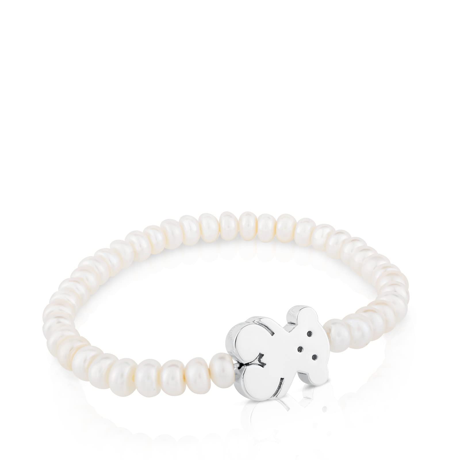 TOUS Braccialetto di perle da donna con motivo a orso in argento sterling elegante e versatile collezione Sweet Dolls