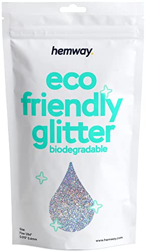 Eco Friendly Biodegradable Glitter, silver, Fine (1/64" 0.015" 0.4mm)