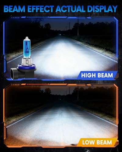 Image of Compatible with NISSSAN Altima 2007-2018 Halogen Headlight Bulb Combo - 185% Brighter 5000K White High /Low Beam, Plug and Play, 4-Pack