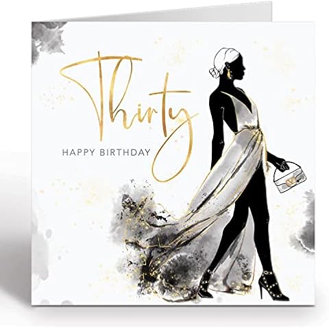 Ruby Ashley Gold Foil 30th Birthday Card Cover