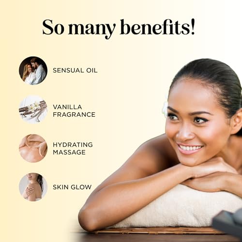 image for Maple Holistics Luxurious Vanilla Massage Oil for Couples - Easy Glide