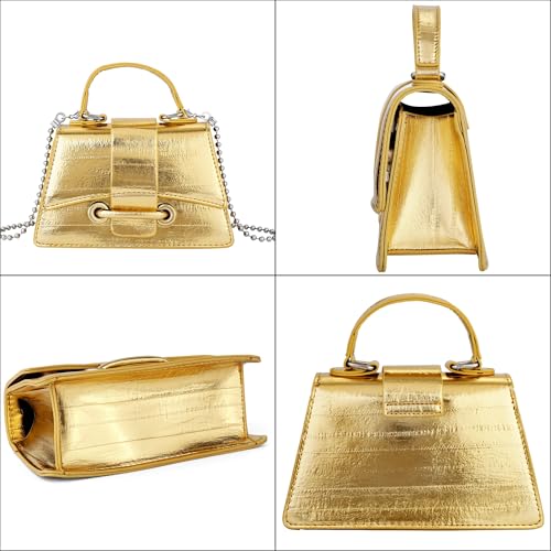Image of Ayliss Micro Mini Crossbody Handbag Women's Purse Clutch Cute Mini Trendy Bag Top Handle PU Leather Shoulder Bag