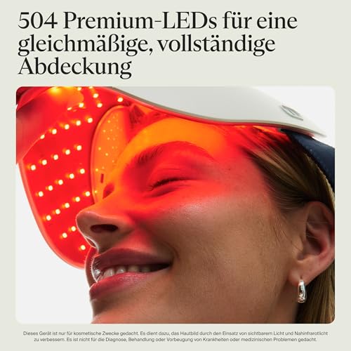 Image of Therabody TheraFace Mask Glo Wireless LED Skin Care Mask with Red, Blue and Infrared Light as well as Soothing Scalp Massage for Radiant, Luminous Skin