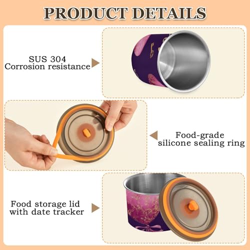 Contenedor de almacenamiento para café de acero inoxidable 900ml miniatura 5