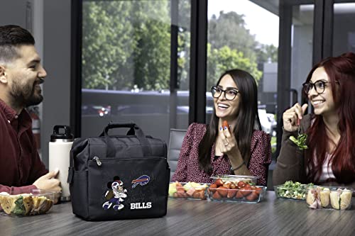 Image of PICNIC TIME NFL Mickey Mouse On The Go Lunch Bag - Soft Cooler Lunch Box - Insulated Lunch Bag, (Black)
