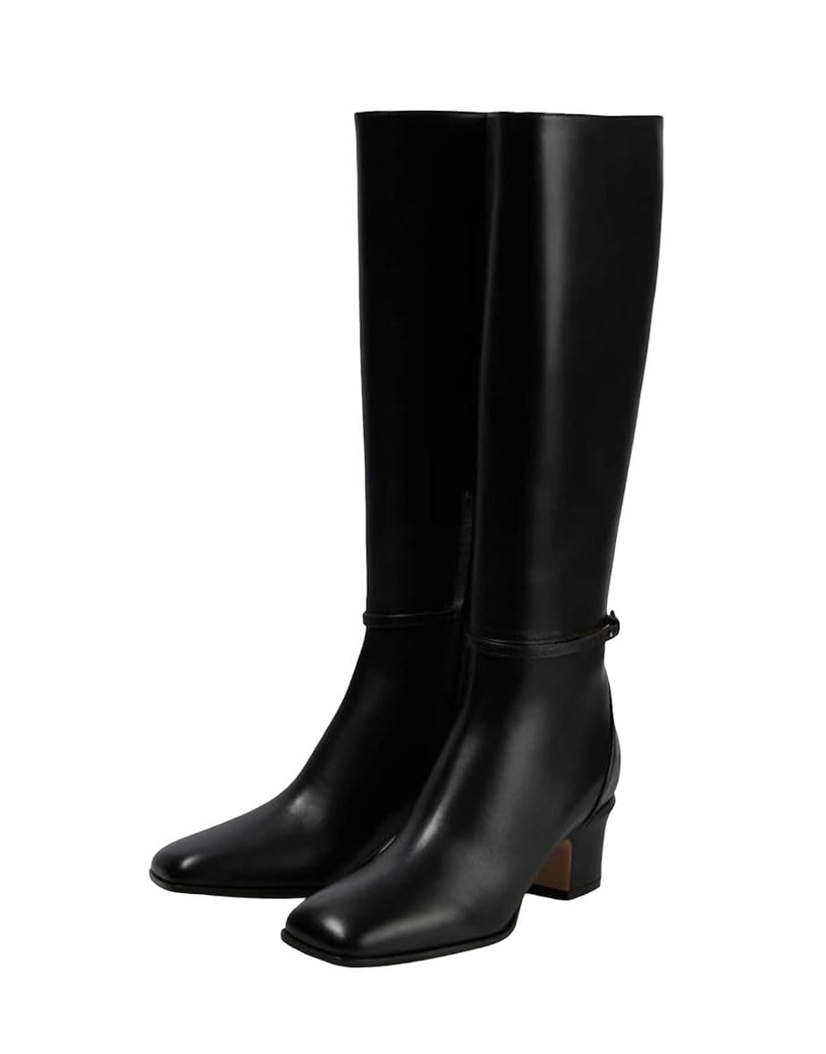 Womens Patchwork Thigh High Boots Slim Fit Tall Knight Long Shoes Black