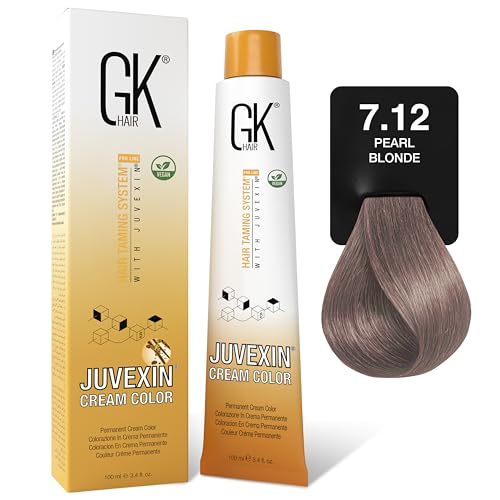GK HAIR Global Keratin Professional Hair Color Cream Tube (3.4 Fl Oz/100ml) Nourishing & Cleansing Colors for Styling High Performance Long Lasting Permanent Natural Toner Dye