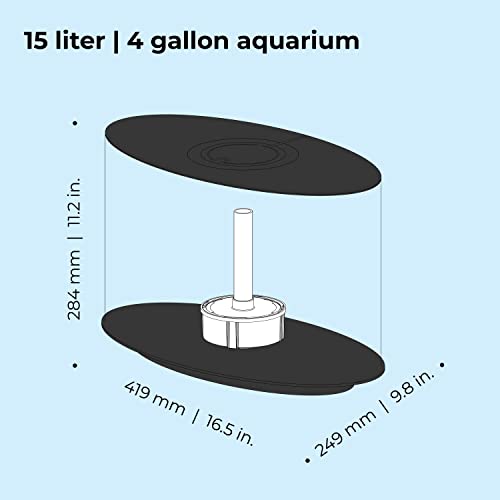 Aquarium Loop 15 avec lampe LED multicolore et télécommande sans fil