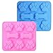 Hund und günstig Kaufen-Karjiaja 2 Pack 2-in-1 Hündchen Puppy Dog Paw and Bone Silikonformen Non-Stick Food Grade Wiederverwendbare Bakeware Maker für Schokolade, Süßigkeiten, Gelee, Eiswürfel, Hund Behandelt