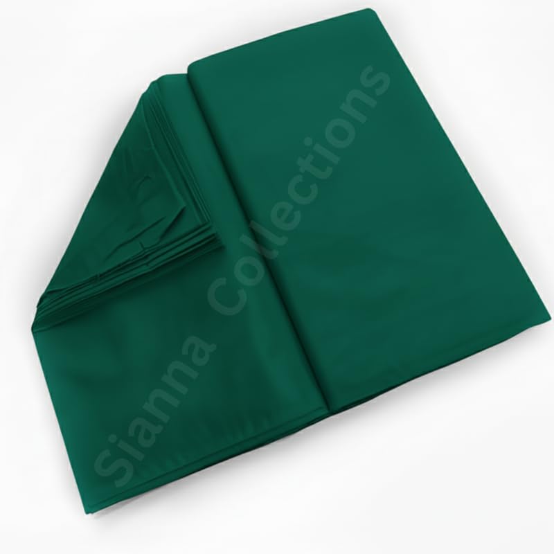 Image of Premium Plain Cotton Costume Lining Dress Fabric 34 inch Wide, Best Material - Emerald Color - 3 Meter Pack