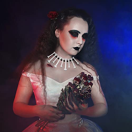 60 huesos de plástico para decoración de Halloween miniatura 7