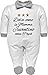 Pijama de bebé nacido para fanáticos de la Juventus, Interistas y Milanistas con frase divertida bordada, dulce como la madre y aficionado como papá. Mono de algodón gris jaspeado 0-3 Meses