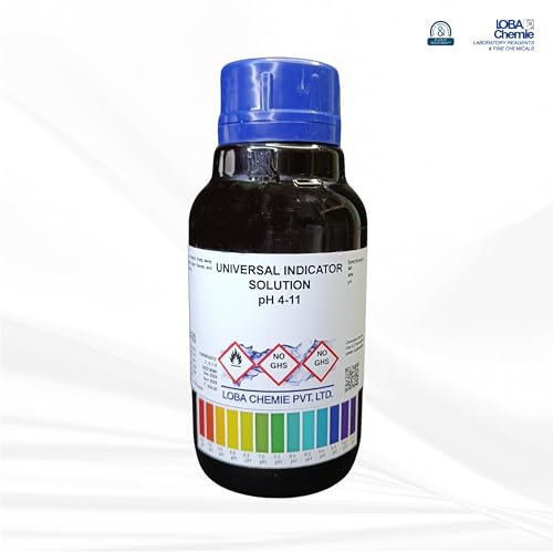 Image of Universal Indicator Solution 500 ml, (Accurate pH Scale Range from 0 to 14, Analytical Reagent Grade, Which Gives Accurate Color Range from Red to Dark Purple as per Organic Chemistry)