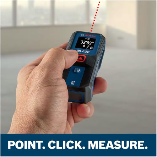 Image of BOSCH GLM100-23 100 Ft Blaze Laser Distance Measure, with 2 AA Batteries