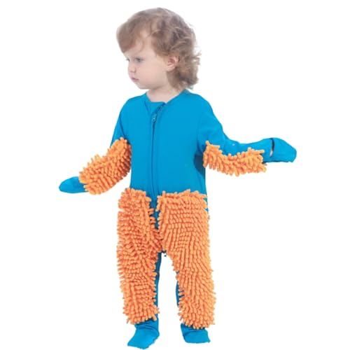 YCBMINGCAN Baby Wischmop Strampler, Lustiges Geschenk zur Geburt & Babyparty, Krabbelanzug als Scherzartikel, Fasching Kostüm für Jungen & Mädchen YCBMINGCAN Baby Wischmop Strampler, Lustiges Geschenk zur Geburt & Babyparty, Krabbelanzug als Scherzartikel, Fasching Kostüm für Jungen & Mädchen