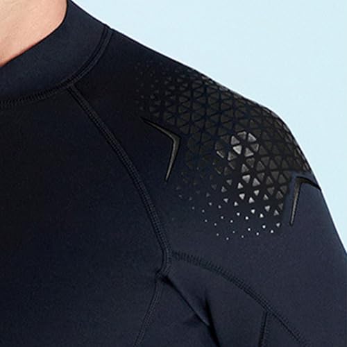 Camiseta de traje de neopreno para hombre y mujer, 1.5mm, manga larga, cremallera frontal, para snorkel, buceo, surf y deportes acuáticos miniatura 6
