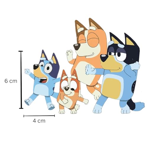 Image of Dia & Tia -Premium Fridge Magnets -Handmade in India for Office, Kitchen, refrigirators, Magnetic Boards -Motivational Quotes, Indian Culture, Gamers, Cute Cartoons, Decor (Bluey n Bingo)