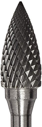 Image of Drill America SG-5 Carbide Burr /Rotary File Tree Pointed-End Double Cut for Die Grinder 1 /2 inch Dia. x 1 inch Cut Length with 1 /4 inch Shank and 6 inch Overall Length, DUL Series