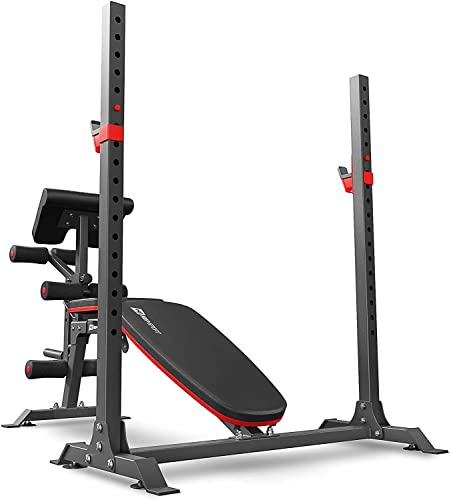 Hop-Sport HS-1095 verstellbare Hantelbank mit Langhantel-Ablage und Curlpult - Trainingsbank für Bankdrücken – Bild 5