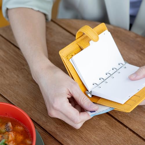 Filofax Finsbury Organizer, Mini Size, Mustard - Traditional Grained Leather, Five Rings, Week-to-View Insert, Multilingual (C022618) by Filofax - Image 6