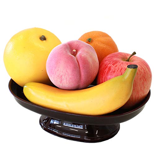 山久 食品サンプル リアルなお供えフルーツ 模型 5点セット (器付き) Bセット(リンゴ オレンジ グレープフルーツ バナナ 桃) 1804-9816-B 果物 フェイクフルーツ お盆飾り イミテーション お彼岸 お盆 お仏壇 skf 仏具 zak