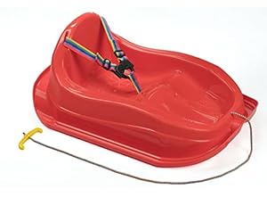 Kinder Schlitten mit Sicherheitsgurt bis 3 Jahre (Rot)