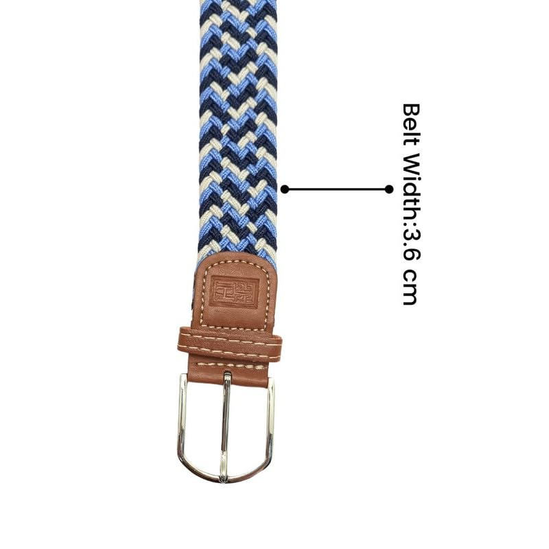 Image of The Tie Hub Unisex Stretchable Woven Fabric Belt | Adjustable, Hole-Free Design | Fits Up to 40 Inches Waist