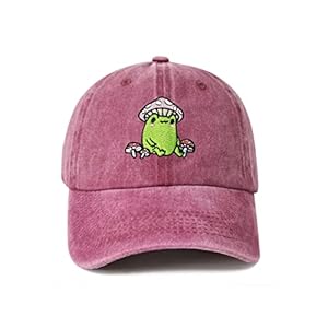 Enodtter Frog with Mushroom Baseball Hats