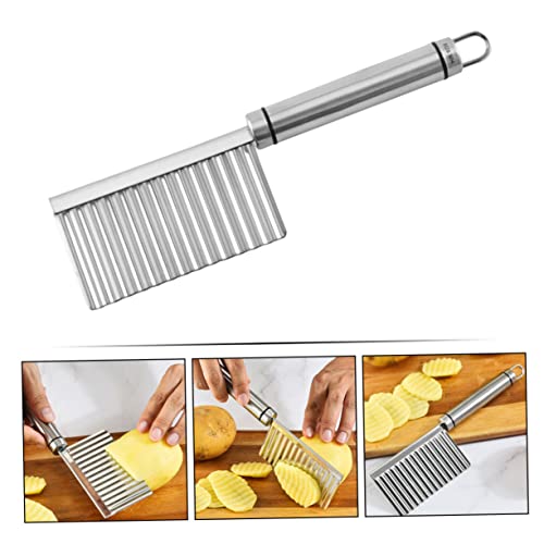 Cortador de vegetales ondulado de acero inoxidable Healifty miniatura 7