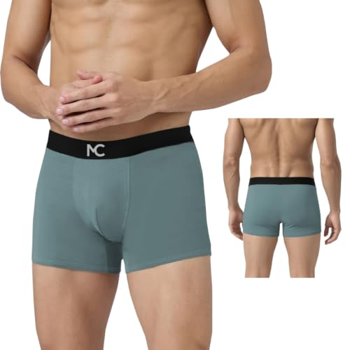 Image of MC Men's Premium Microfiber Boxer Briefs | Ultra Soft Stretch Trunks | Breathable Moisture-Wicking Innerwear | Comfort Fit | Anti-Chafing | Solid Colors | Multipack Available