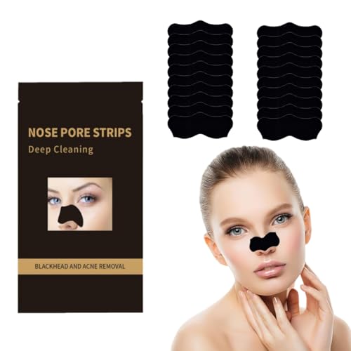 BCHKO 20 Strisce Purificanti al Carbone Attivo - Rimuove Punti Neri e Impurità - Per Pelle Normale e Grassa