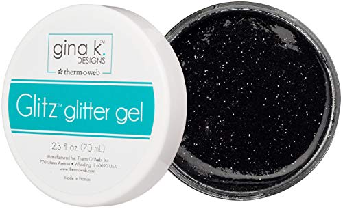 Gina K. Designs para Therm O Web Glitz Glitter Gel, 70 ml, Preto, 1