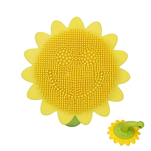 Image of Baby Cradle Cap Brush, Baby Bath Brush, Silicone Massage Brush, Newborn Scrubbers Exfoliator Brush