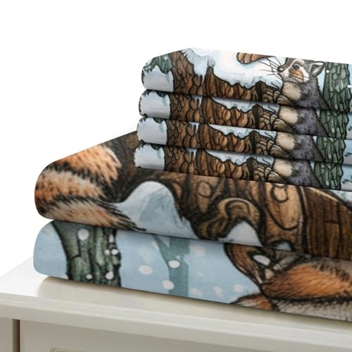 Linge de lit écureuil 3D housse de couette microfibre 140x200 - 6