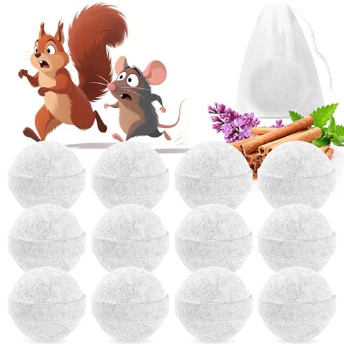 YJOO Natural Mouse Squirrel Repellent, 12 Pack Rodent Repellent Balls