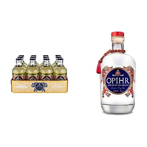 Opihr Gin and Tonic with a Dash of Ginger Ready to Drink Cocktail, 6.5% - 12 x 275 ml Bottles & Gin Spices of the Orient - 70 cl Cover