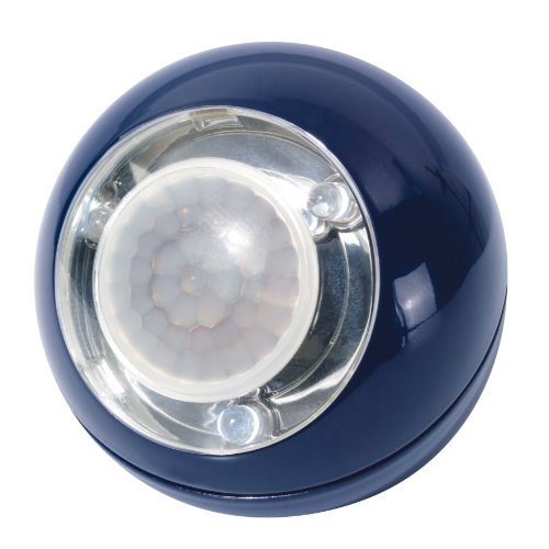 Preisvergleich Produktbild GEV 000735 LED Lichtball LLL728 120 Grad Bewegungsmelder Daemmerungsschalterbatteriebetrieb, inklusive Magnetbefestigung für Innenbetrieb, blau